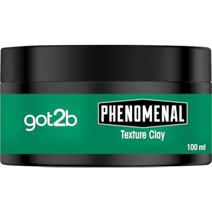 got2b Phenomenal Texture Clay Halt 5 (100 ml), Hair Wax for Men Gives a Phenomenal Matte Barbershop Style, Suitable for Shorter Hair, Vegan Formula - Image 1